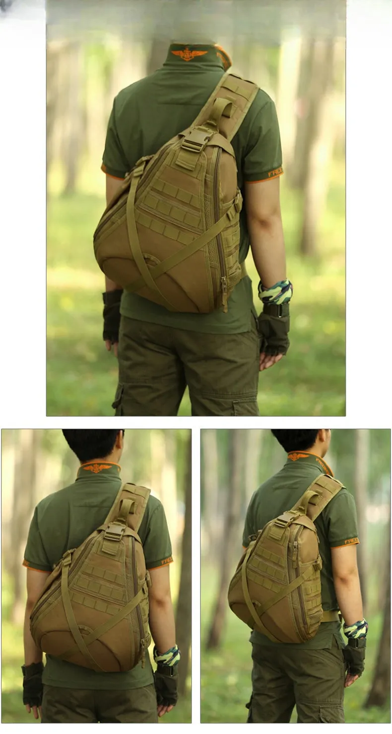 Sansha Camouflage Tactical One Strap Backpack For Men Tactical Sling Bag For Men Nylon Military Backpack