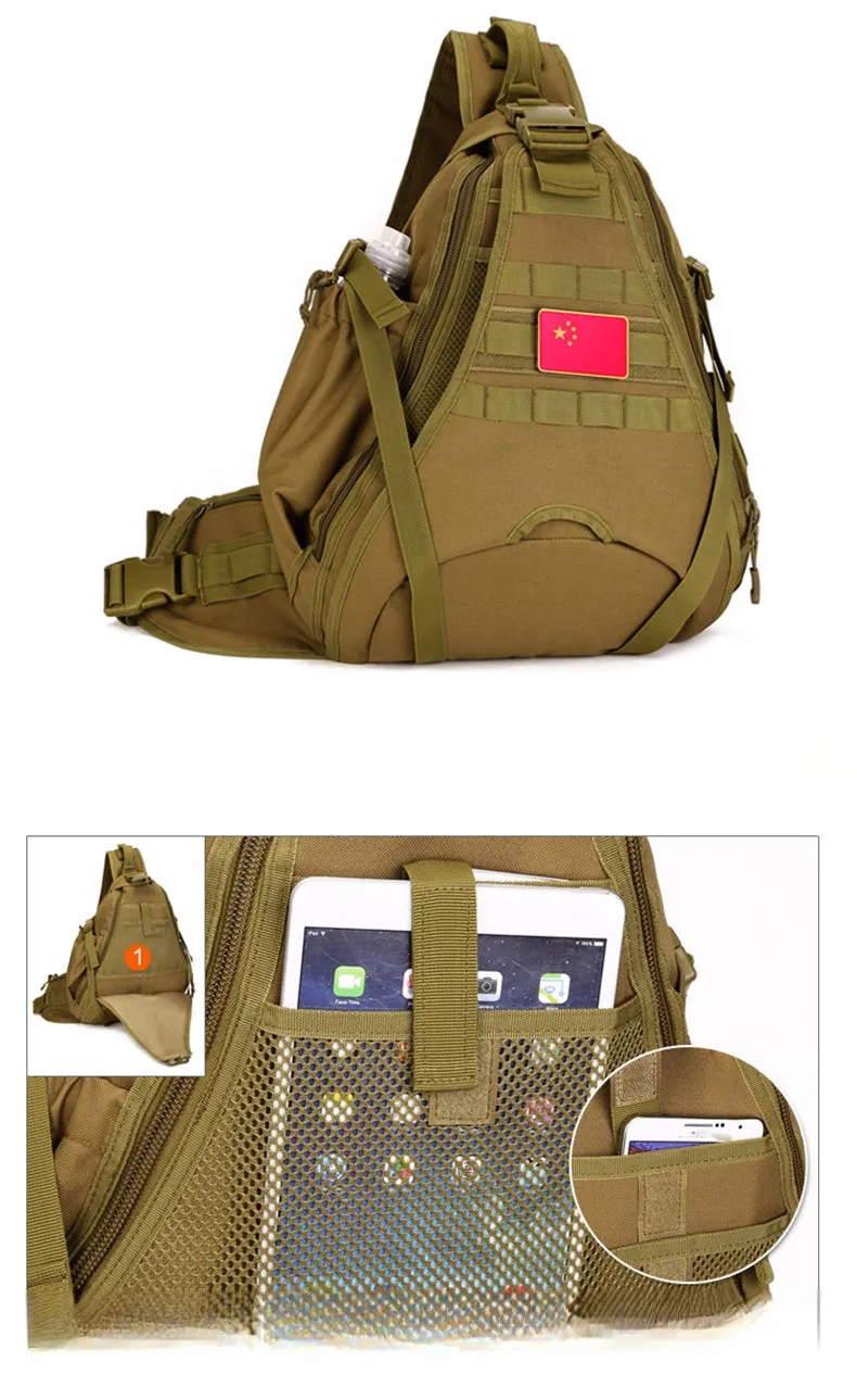 Sansha Camouflage Tactical One Strap Backpack For Men Tactical Sling Bag For Men Nylon Military Backpack