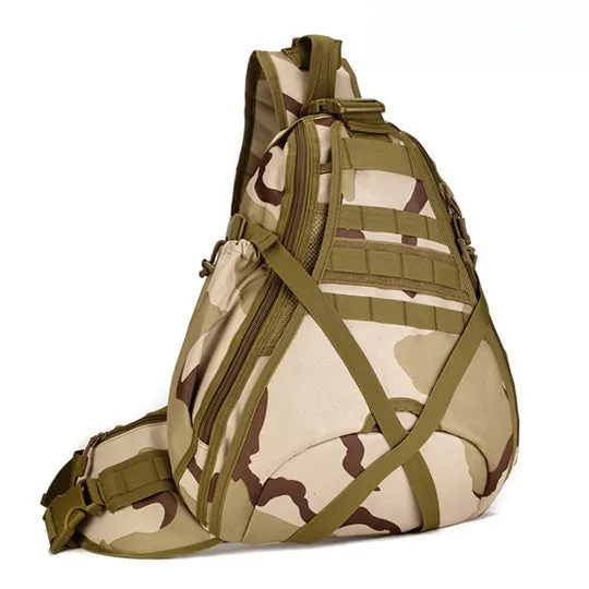 Sansha Camouflage Tactical One Strap Backpack For Men Tactical Sling Bag For Men Nylon Military Backpack