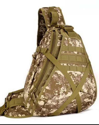 Sansha Camouflage Tactical One Strap Backpack For Men Tactical Sling Bag For Men Nylon Military Backpack