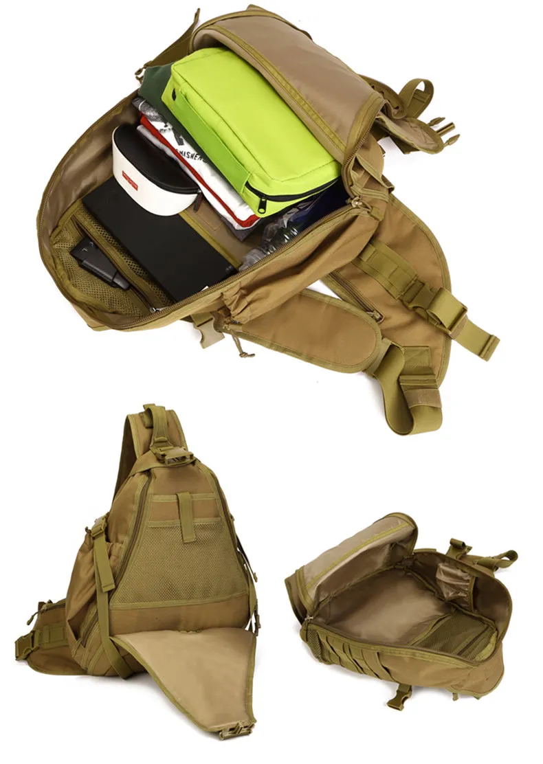 Sansha Camouflage Tactical One Strap Backpack For Men Tactical Sling Bag For Men Nylon Military Backpack