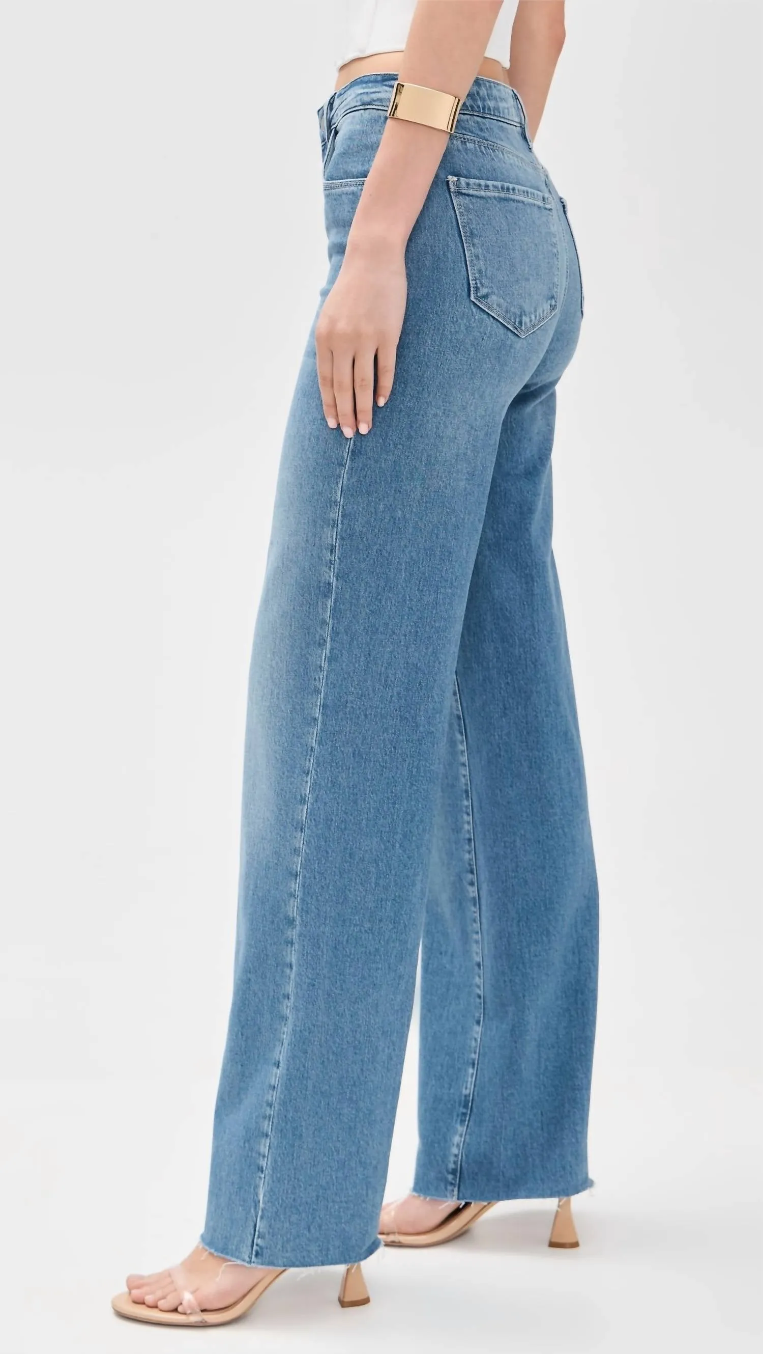 Scottie High Rise Wide Leg Jean In Calloway