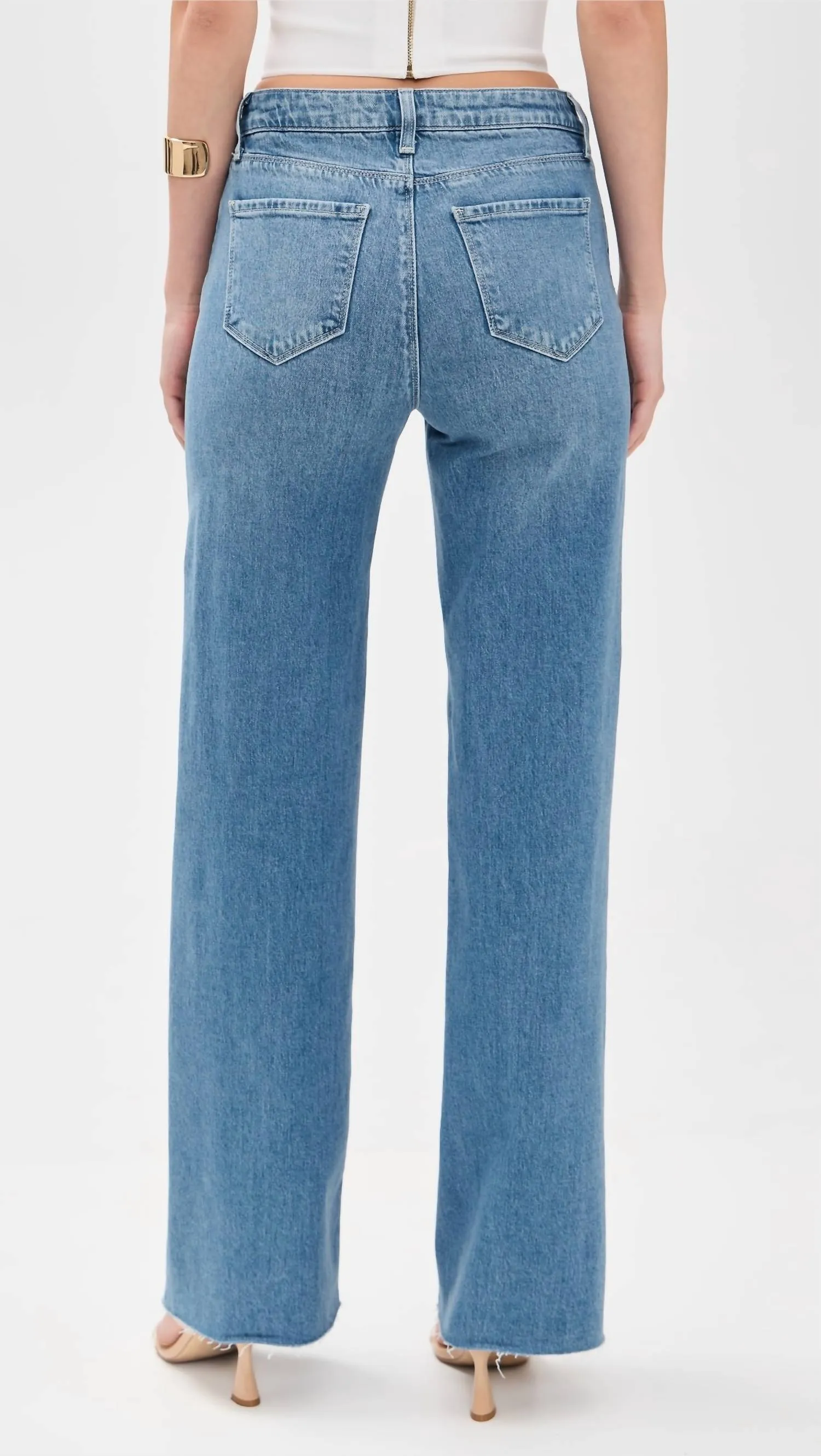 Scottie High Rise Wide Leg Jean In Calloway