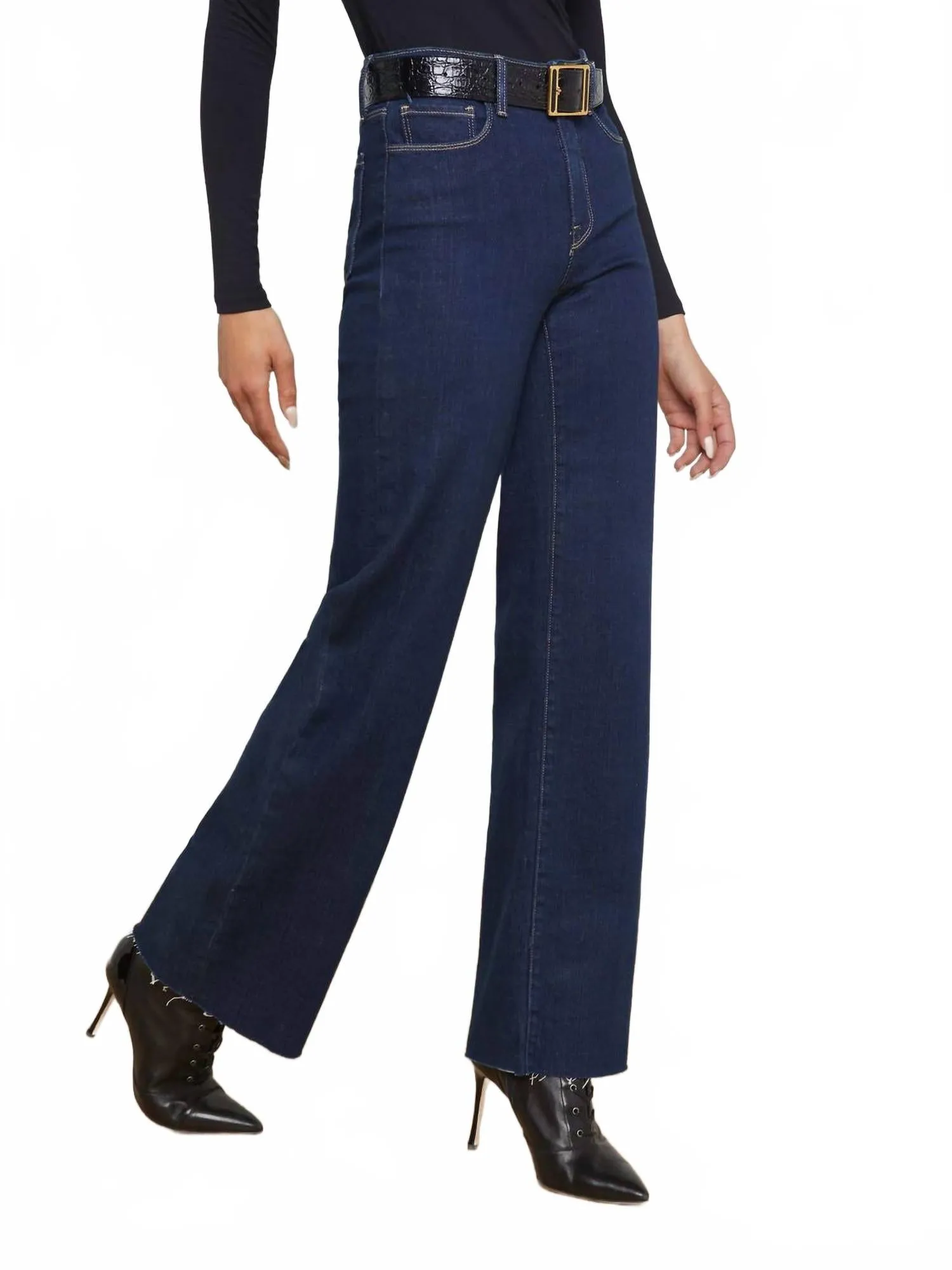 Scottie High Rise Wide Leg Jean In Koval