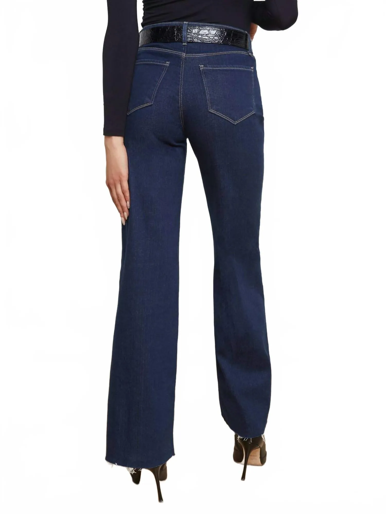 Scottie High Rise Wide Leg Jean In Koval