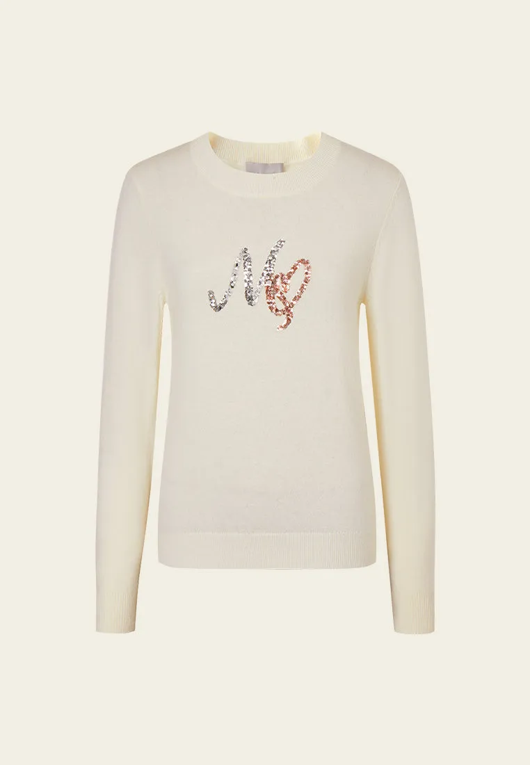 Sequin-Detail Pullover