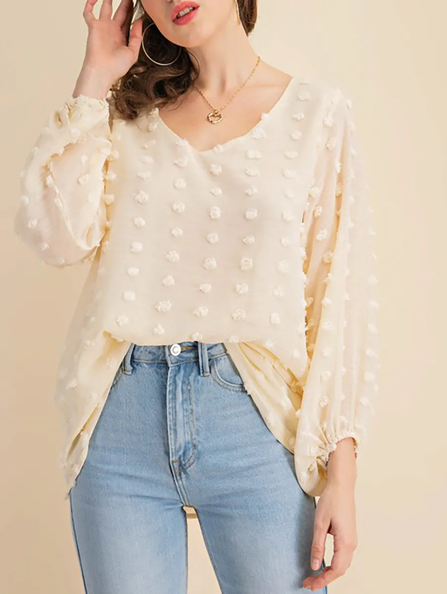 Setting It Straight Balloon Sleeve Blouse