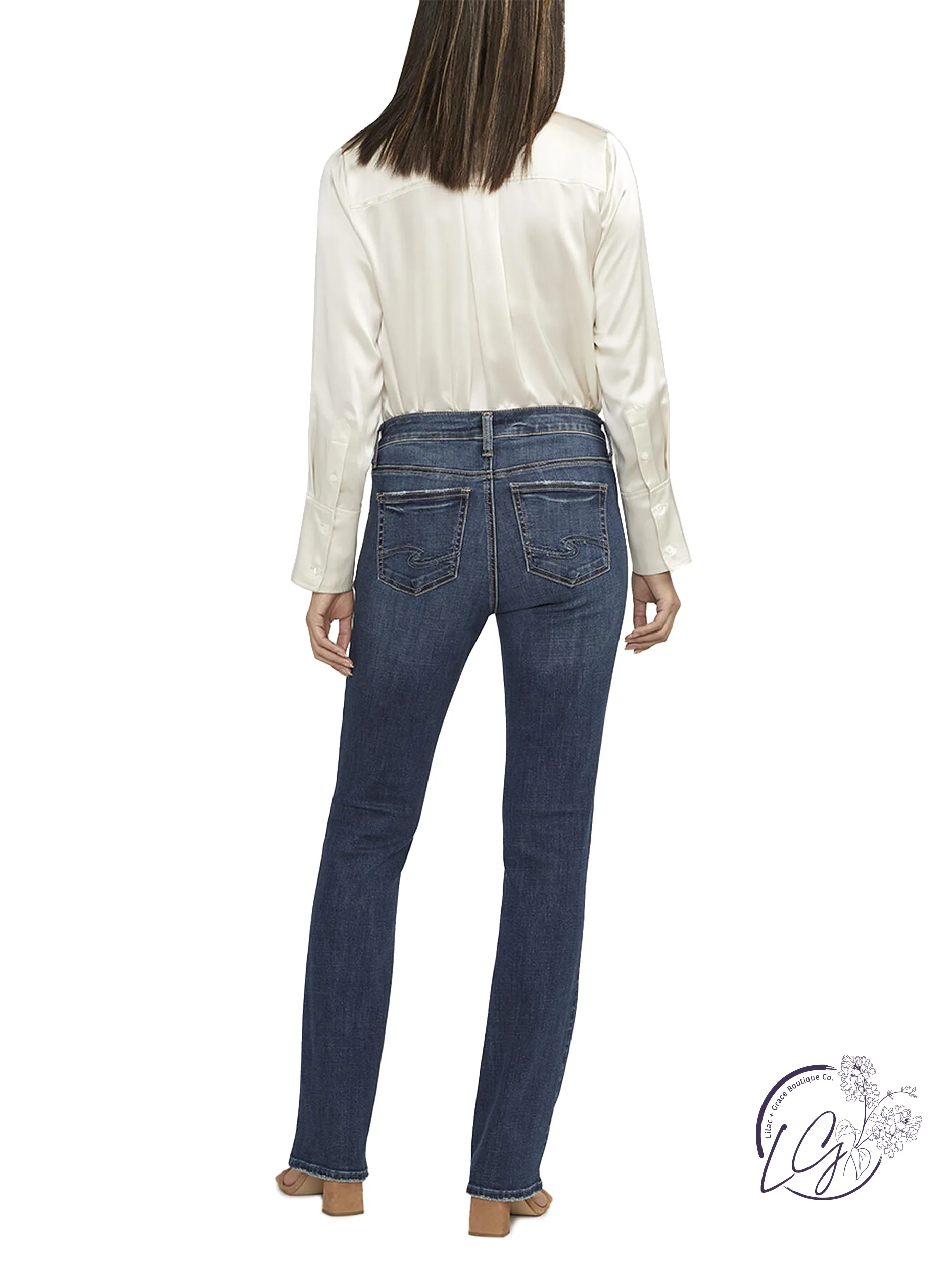 Shelby Mid Rise Slim Bootcut Jeans by Silver Jeans