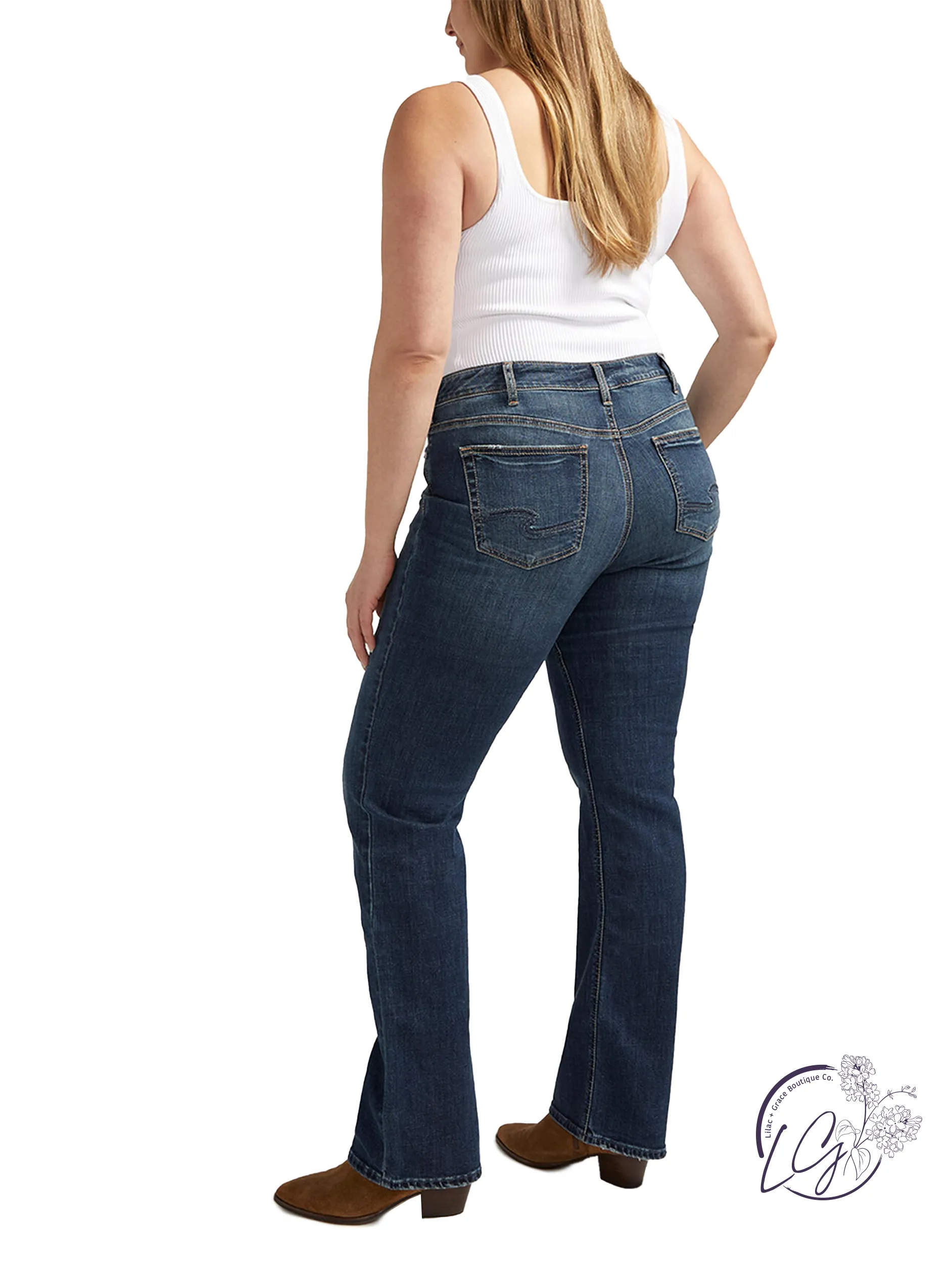 Shelby Mid Rise Slim Bootcut Jeans by Silver Jeans