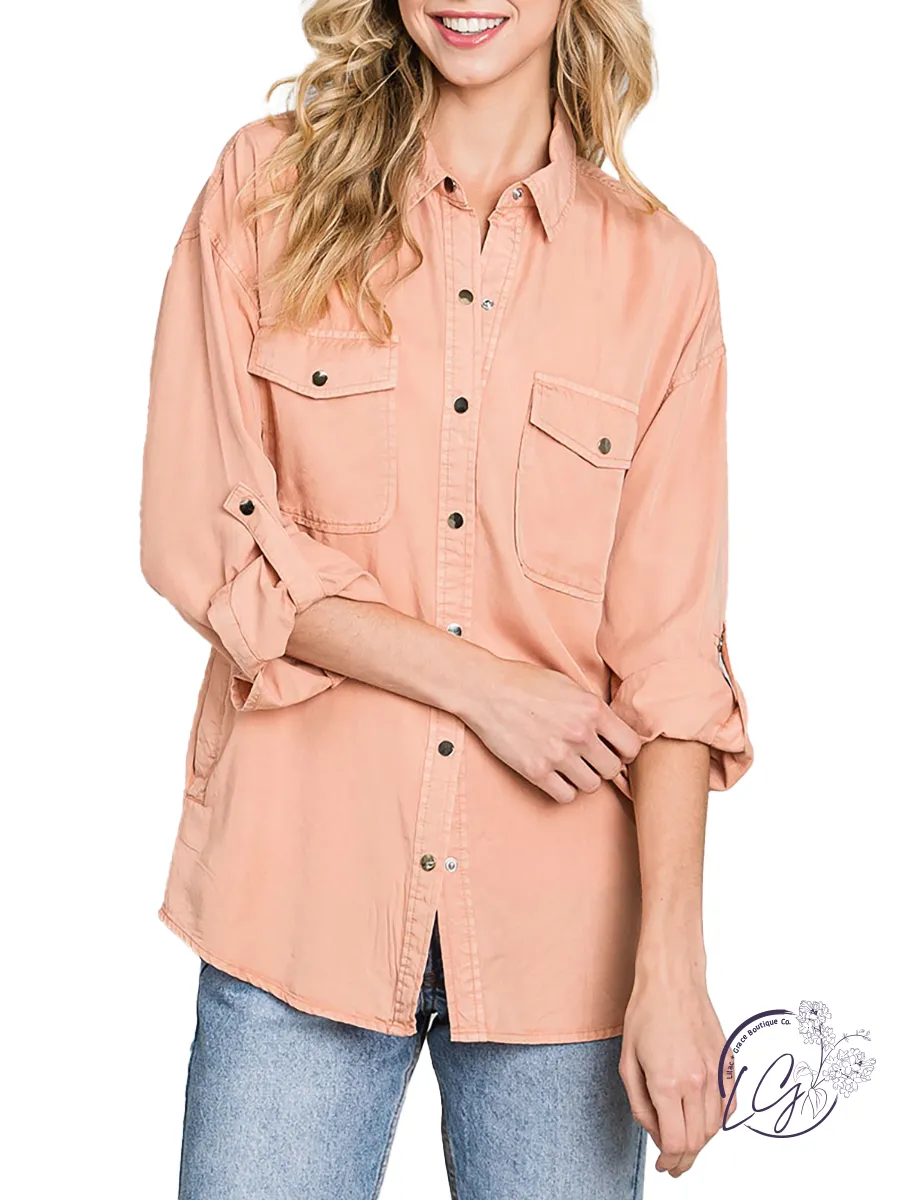 Show Me Sometime Oversized Utility Shirt