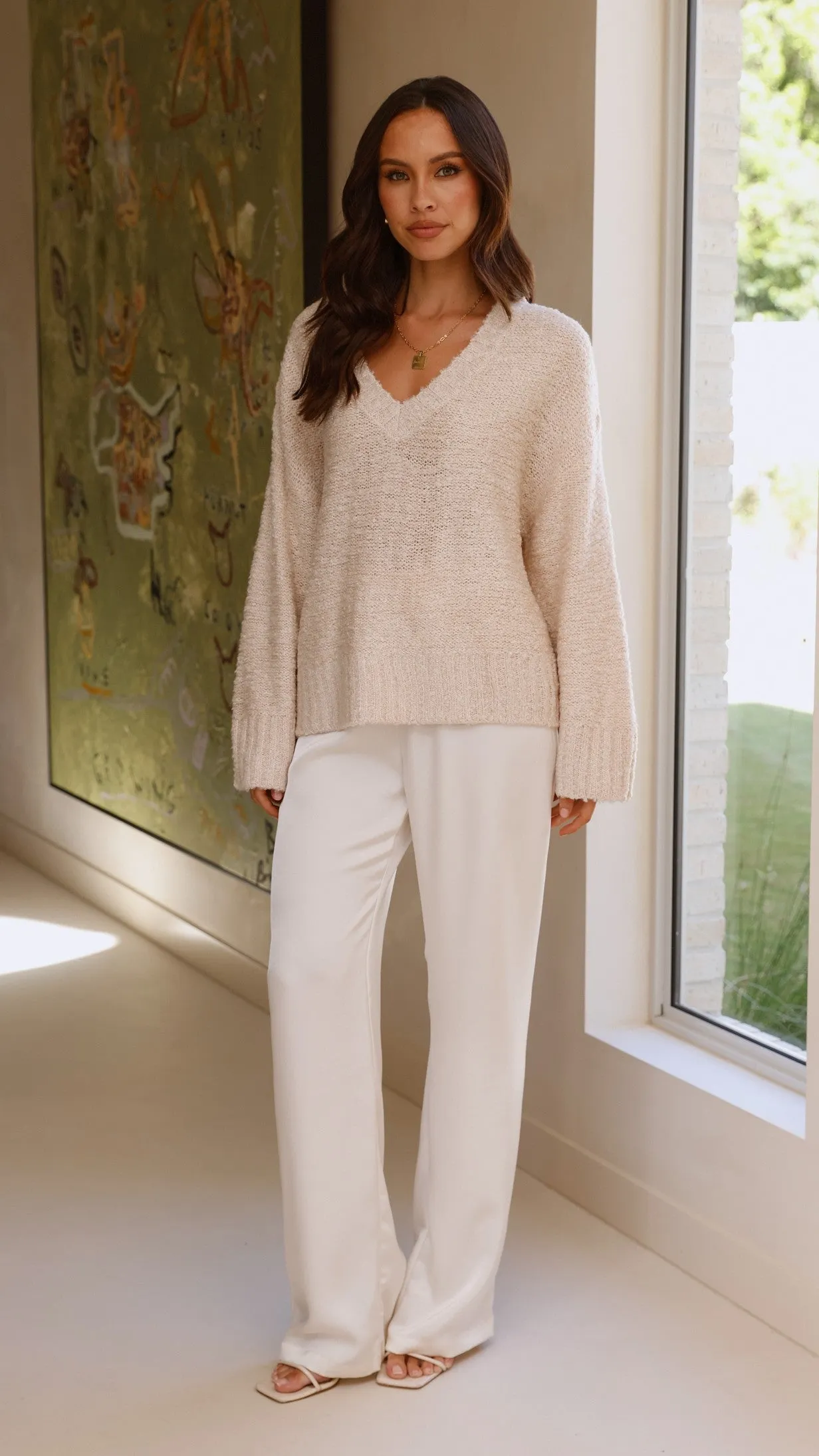 Silas Knit Top - Beige