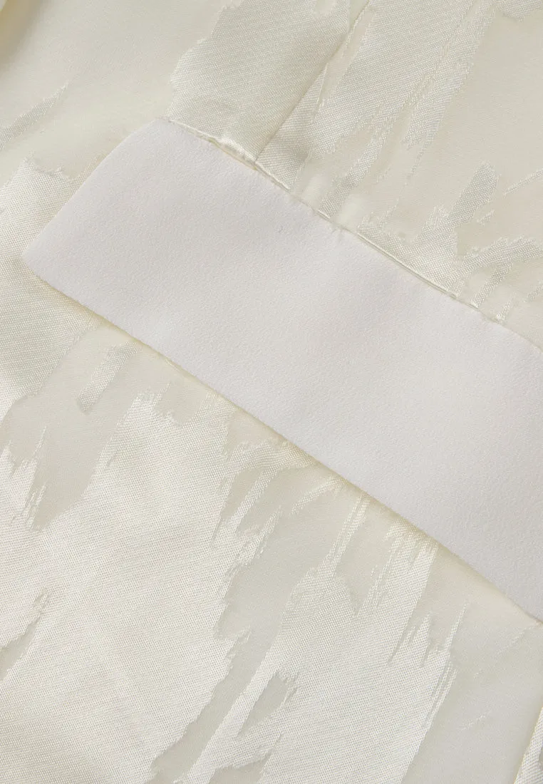 Single-breasted Jacquard Enamel-button Blazer