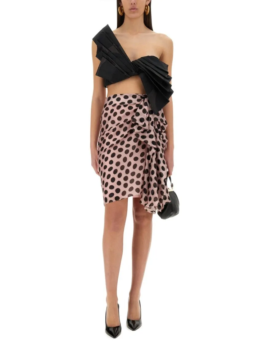 Skirt With Asymmetrical Bow Detail