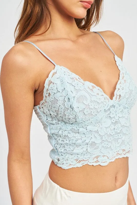 Sky Lace Camisole Top