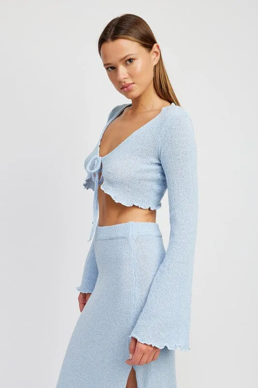Skyline Tie Front Top