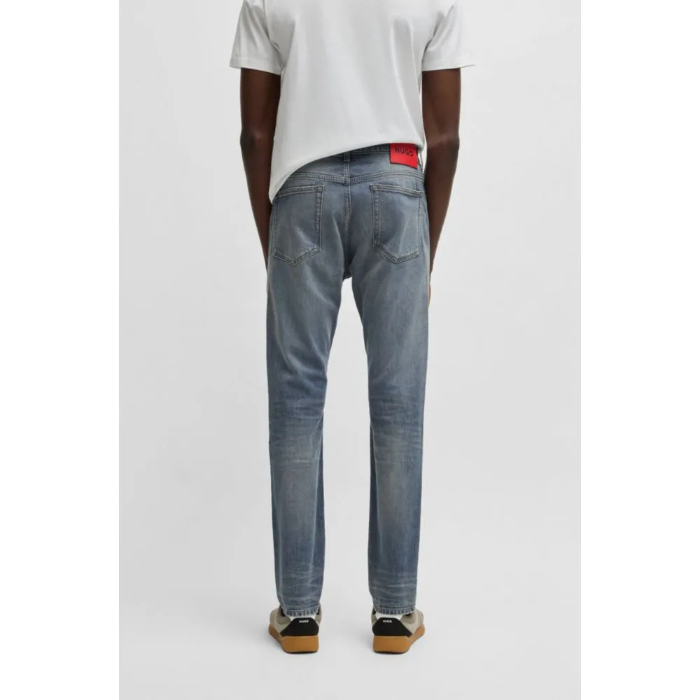 Slim-fit jeans in gray-blue comfort-stretch denim