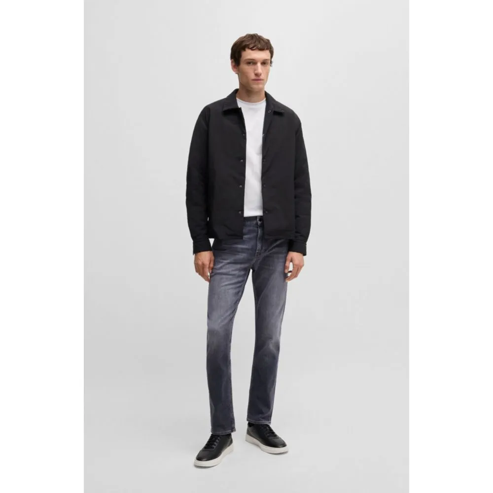 Slim-fit jeans in gray soft-touch denim