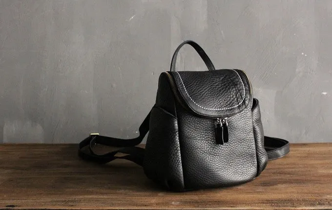 Stylish LEATHER WOMEN Backpacks Purses Cute Vintage School Backpacks FOR WOMEN