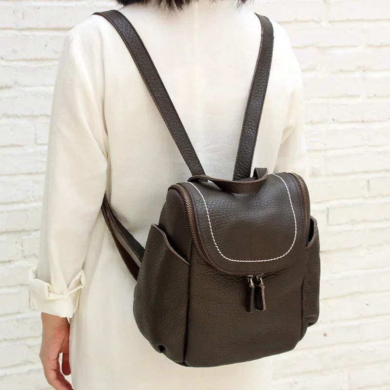 Stylish LEATHER WOMEN Backpacks Purses Cute Vintage School Backpacks FOR WOMEN