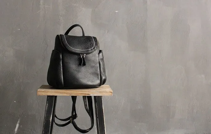 Stylish LEATHER WOMEN Backpacks Purses Cute Vintage School Backpacks FOR WOMEN