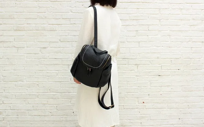 Stylish LEATHER WOMEN Backpacks Purses Cute Vintage School Backpacks FOR WOMEN