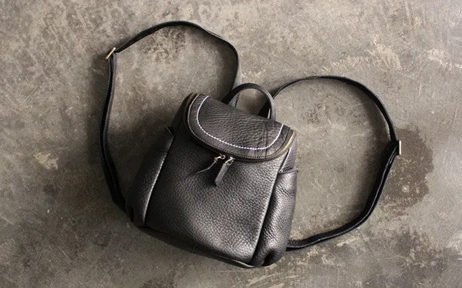 Stylish LEATHER WOMEN Backpacks Purses Cute Vintage School Backpacks FOR WOMEN