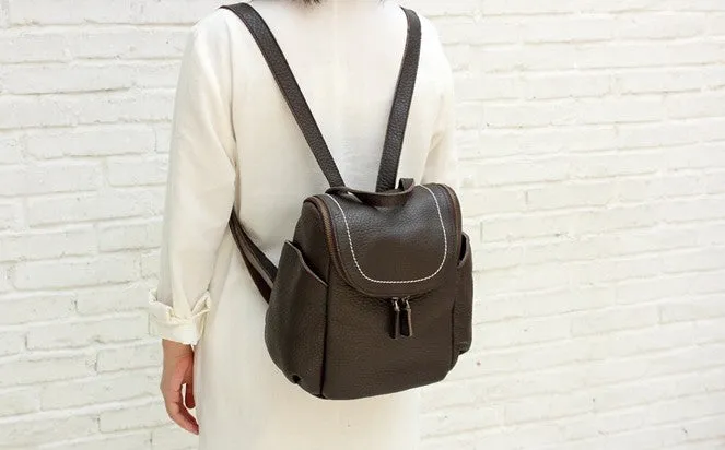 Stylish LEATHER WOMEN Backpacks Purses Cute Vintage School Backpacks FOR WOMEN