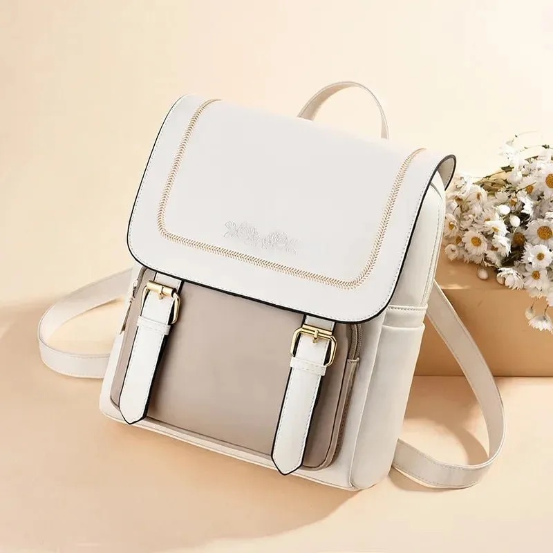 Stylish Multi-Function PU Leather Backpack