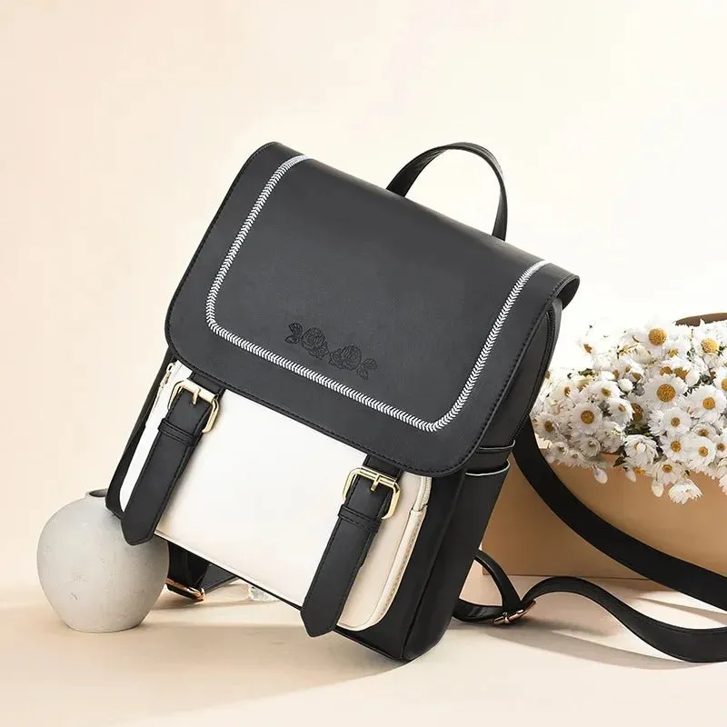 Stylish Multi-Function PU Leather Backpack
