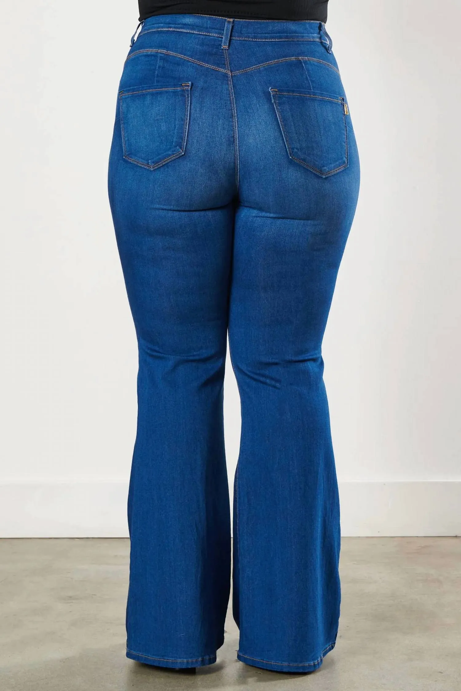 Sweetheart Flare Jeans - Plus In Medium Stone