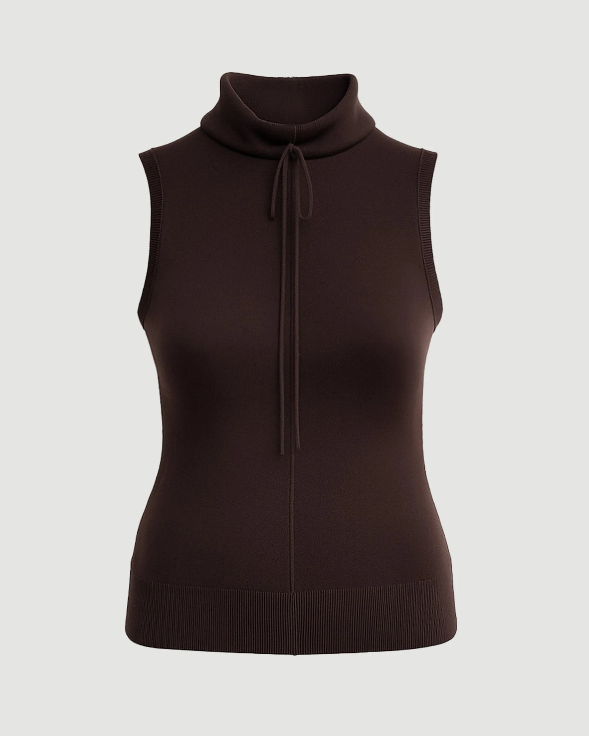Tammy Cinched-Neck Tencel-Blend Top