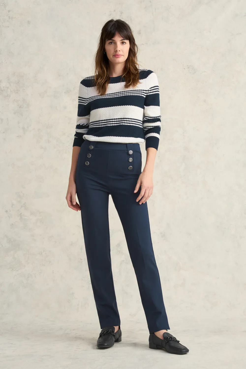 Tapered Sailor Ponte Pant - Ink