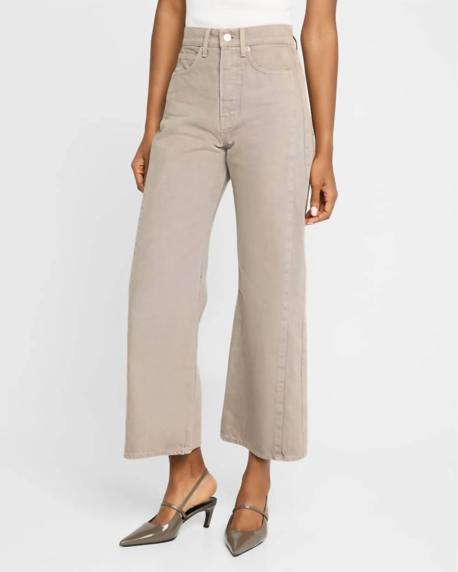 Taylor Cropped High Rise Jeans In Graphite