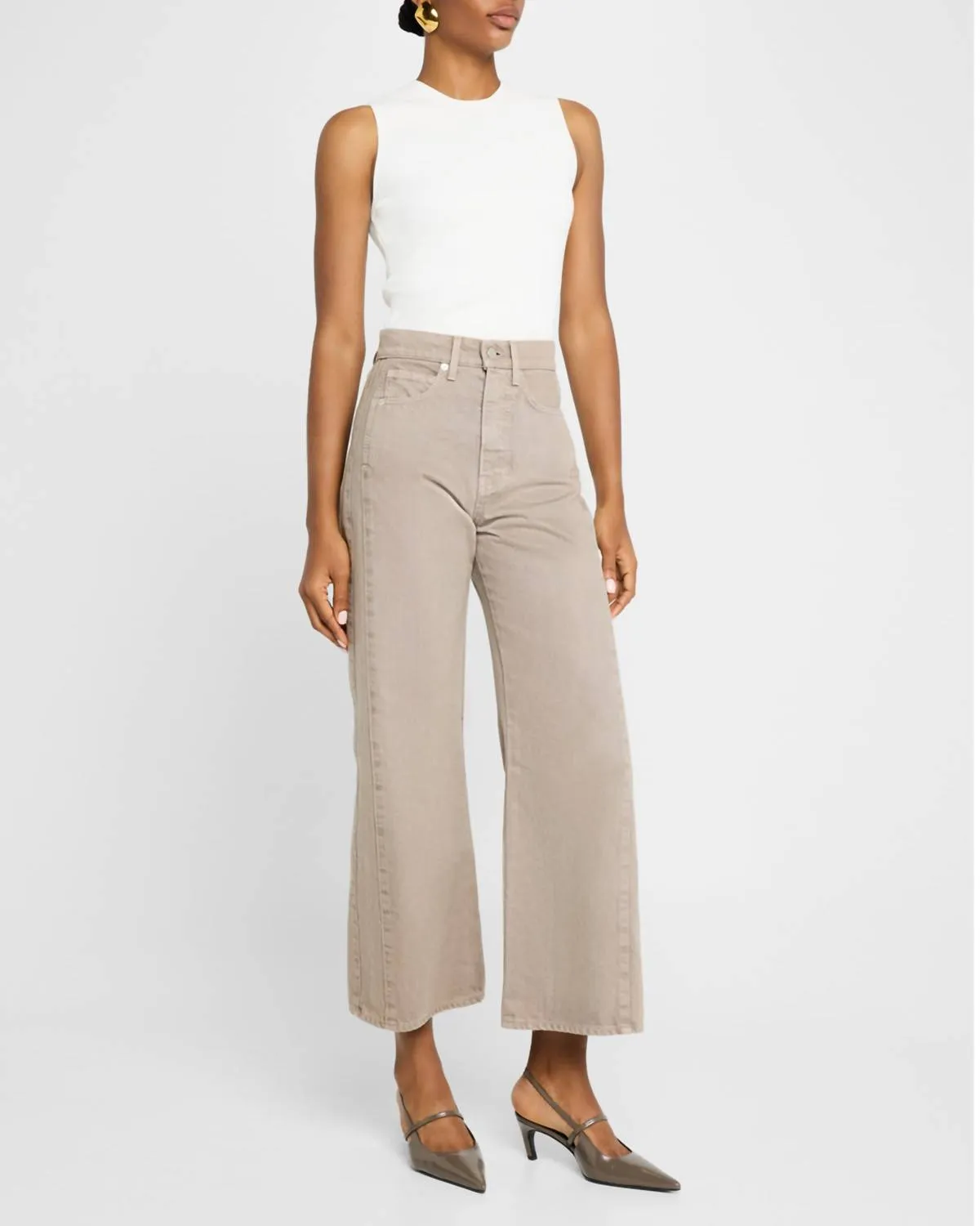 Taylor Cropped High Rise Jeans In Graphite