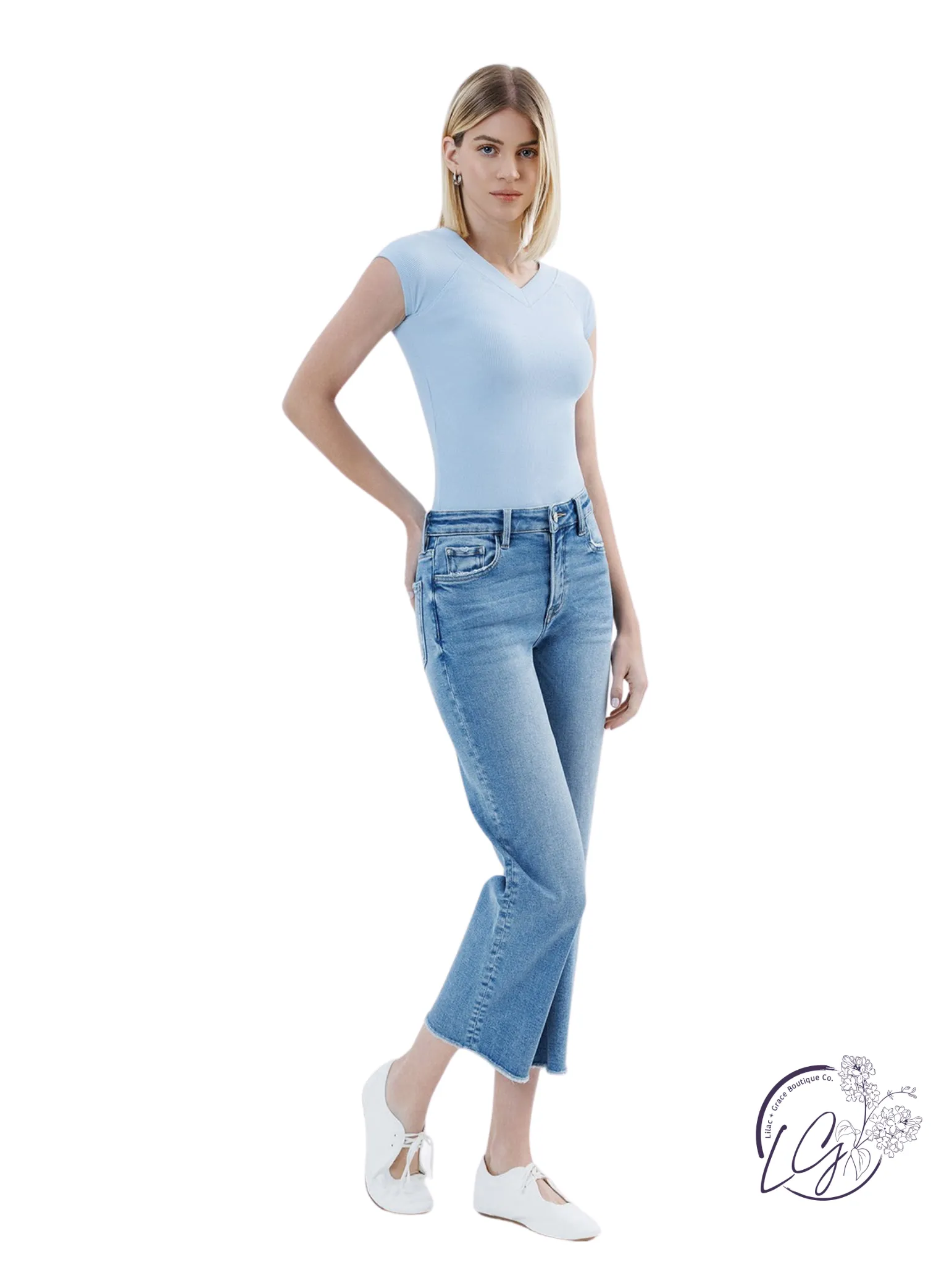 Tess High Rise Crop Wide Leg by Lovervet