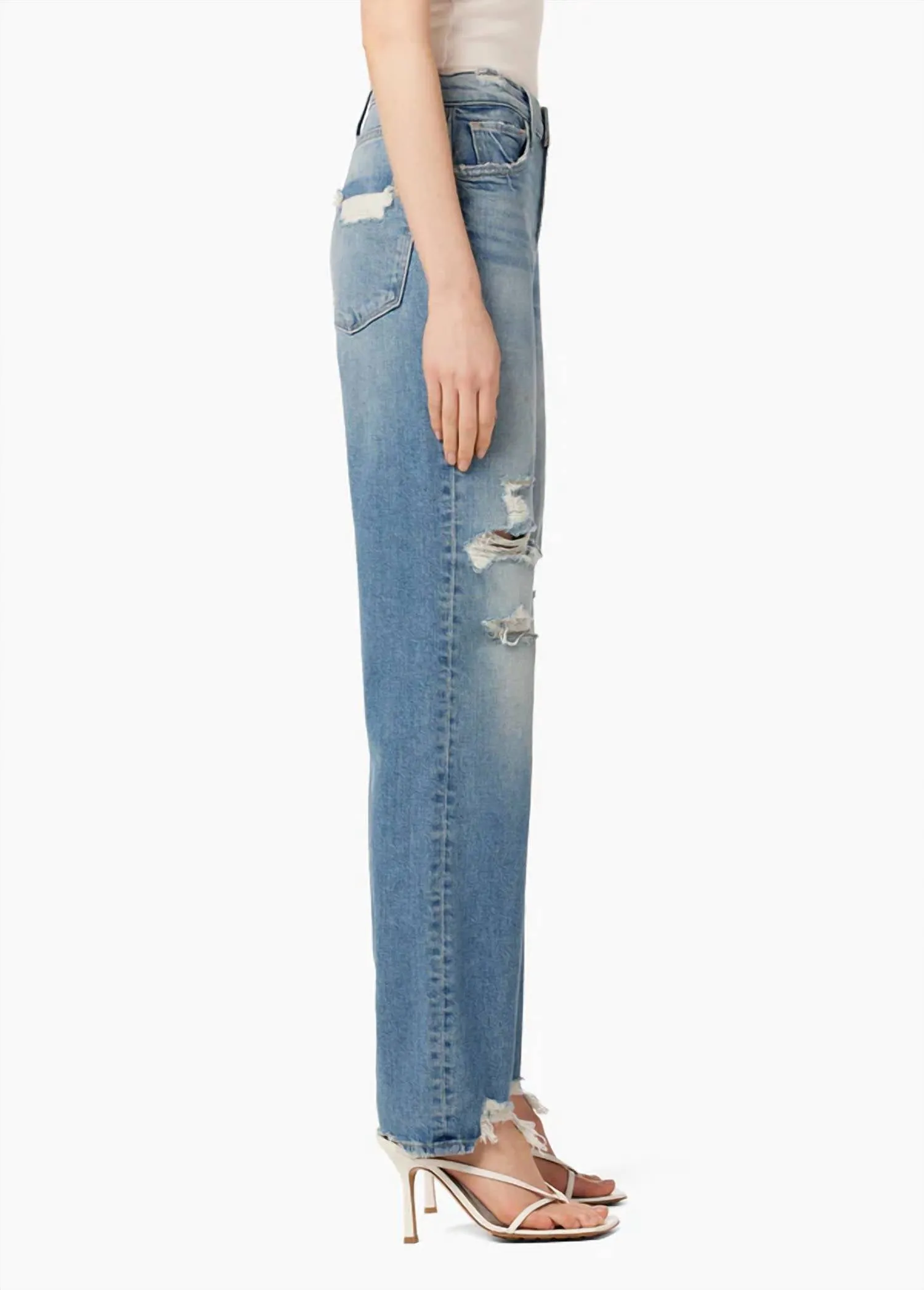 The 90S Niki Mid Rise Boyfriend Jean In Chances Destruct