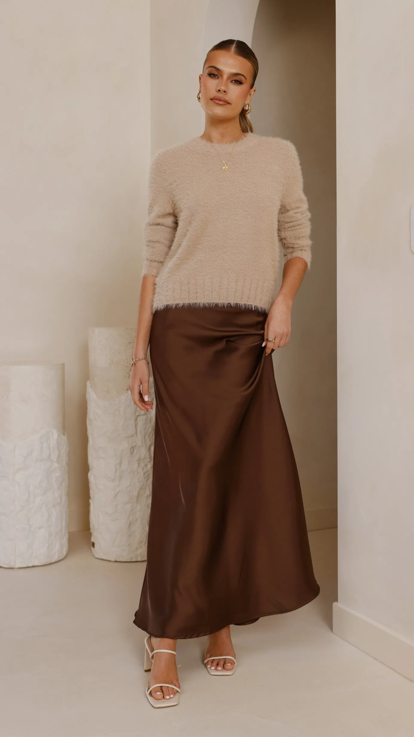Tina Knit Sweater - Beige