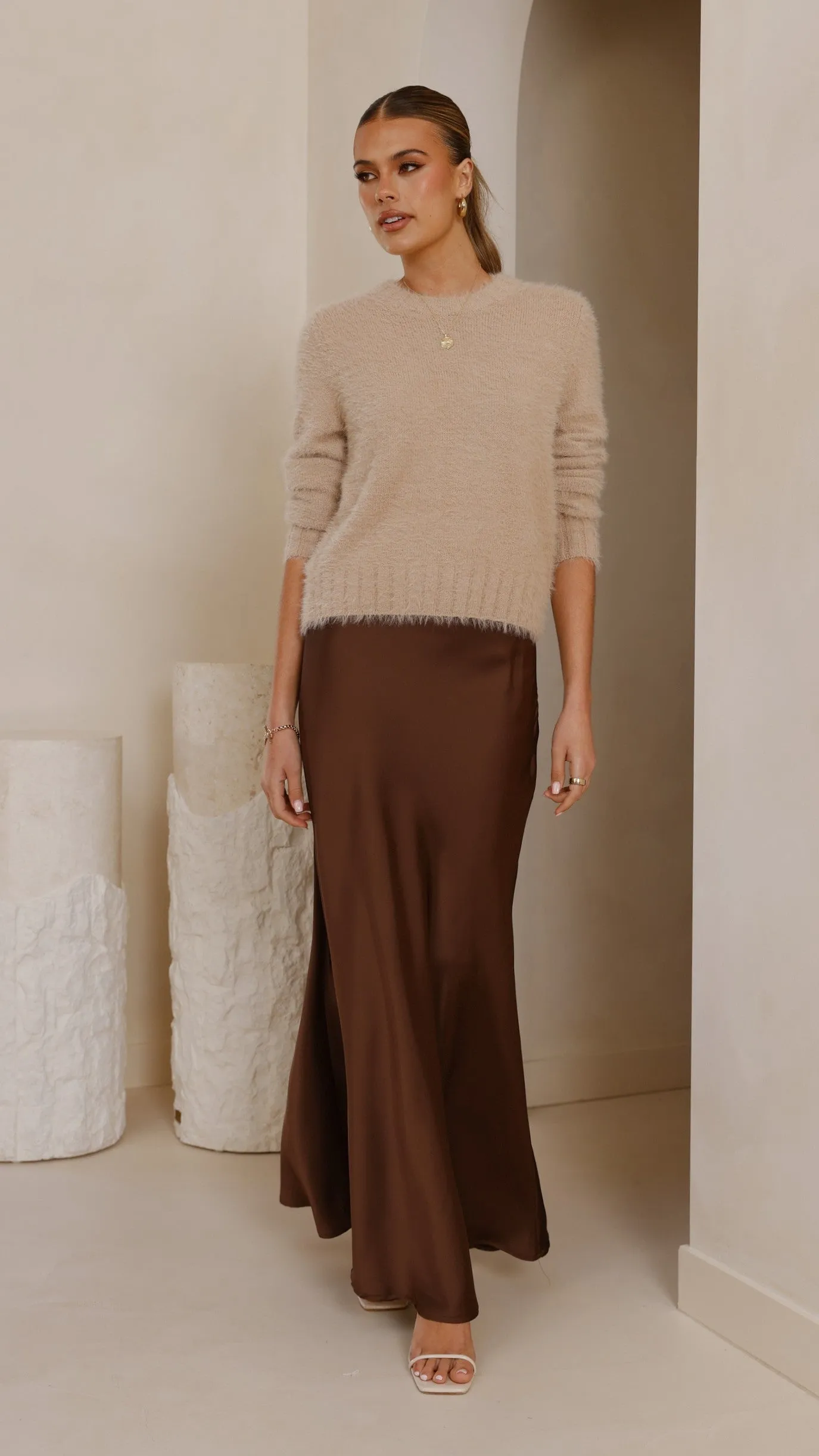 Tina Knit Sweater - Beige