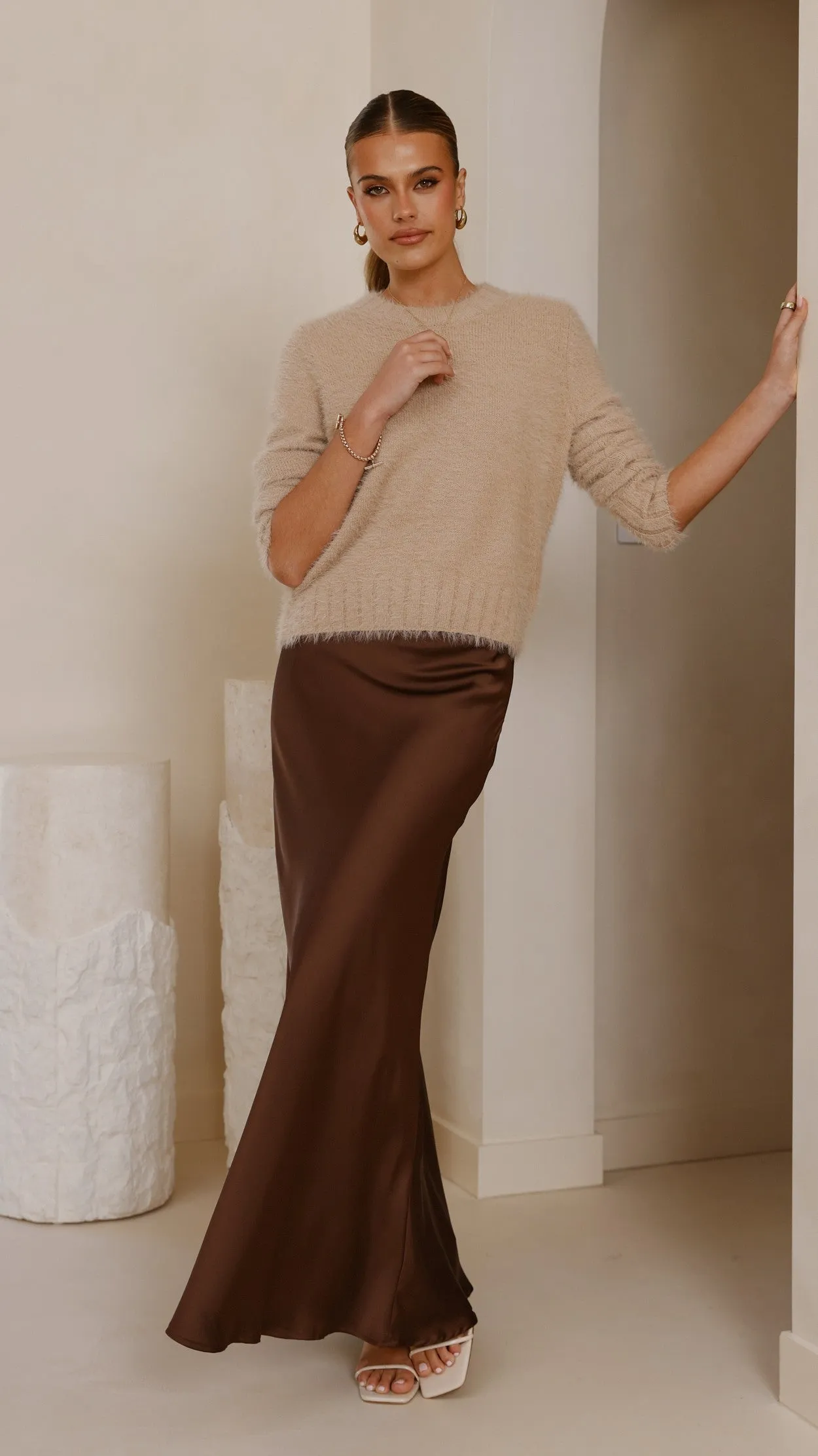 Tina Knit Sweater - Beige
