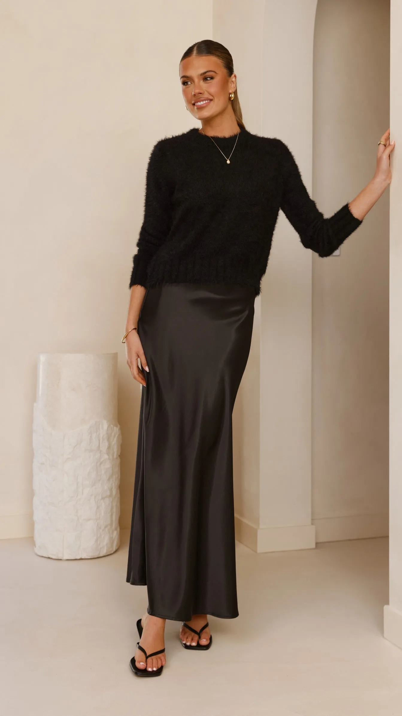 Tina Knit Sweater - Black
