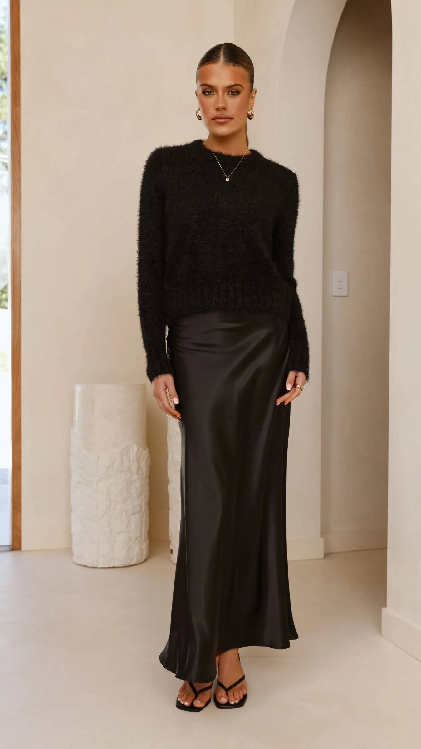 Tina Knit Sweater - Black
