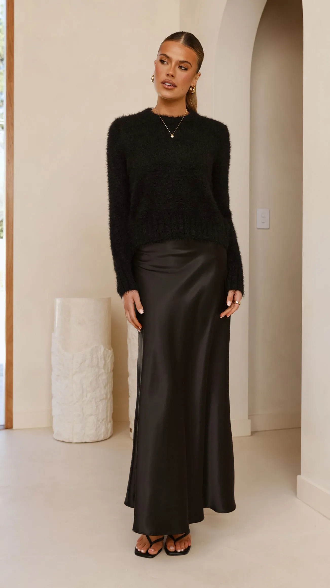 Tina Knit Sweater - Black