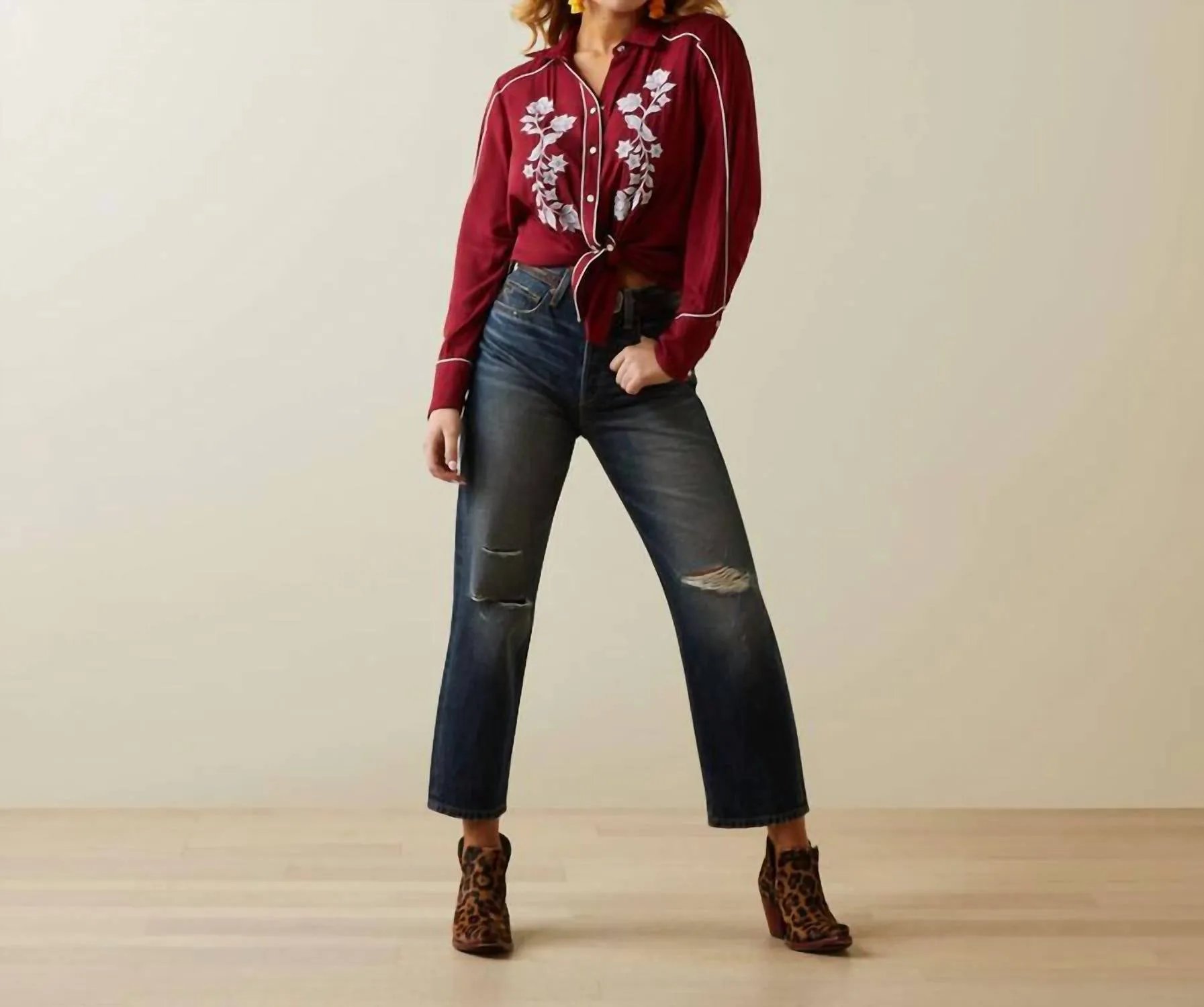 Tomboy Straight Jeans In Bora Bora