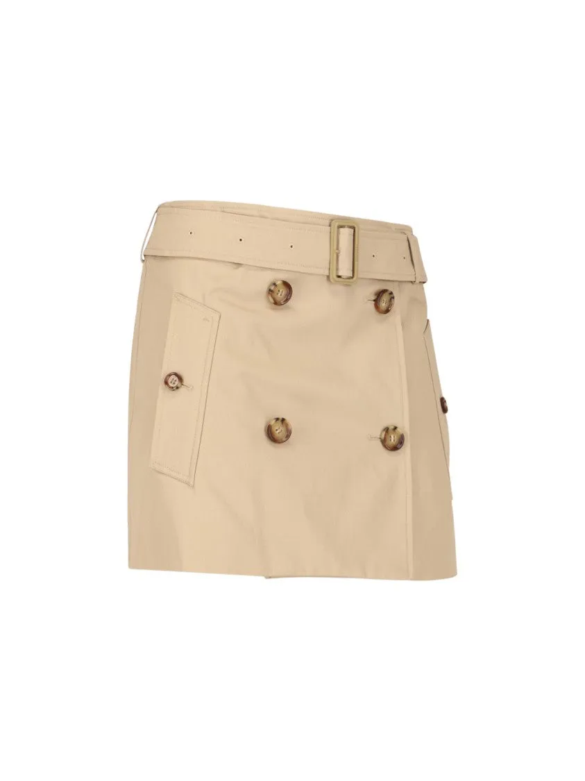 Trench" Mini Skirt  Beige