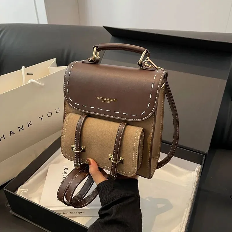 Trendy Colorblock Multi-Style Backpack