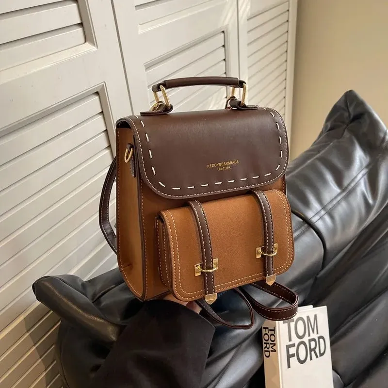 Trendy Colorblock Multi-Style Backpack