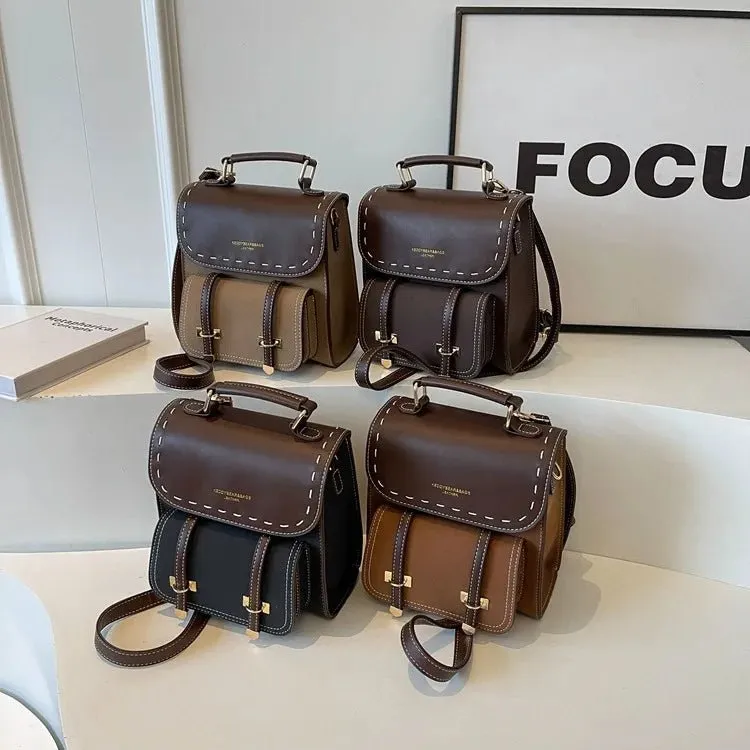 Trendy Colorblock Multi-Style Backpack