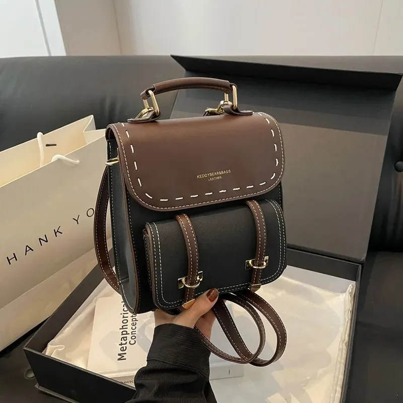 Trendy Colorblock Multi-Style Backpack