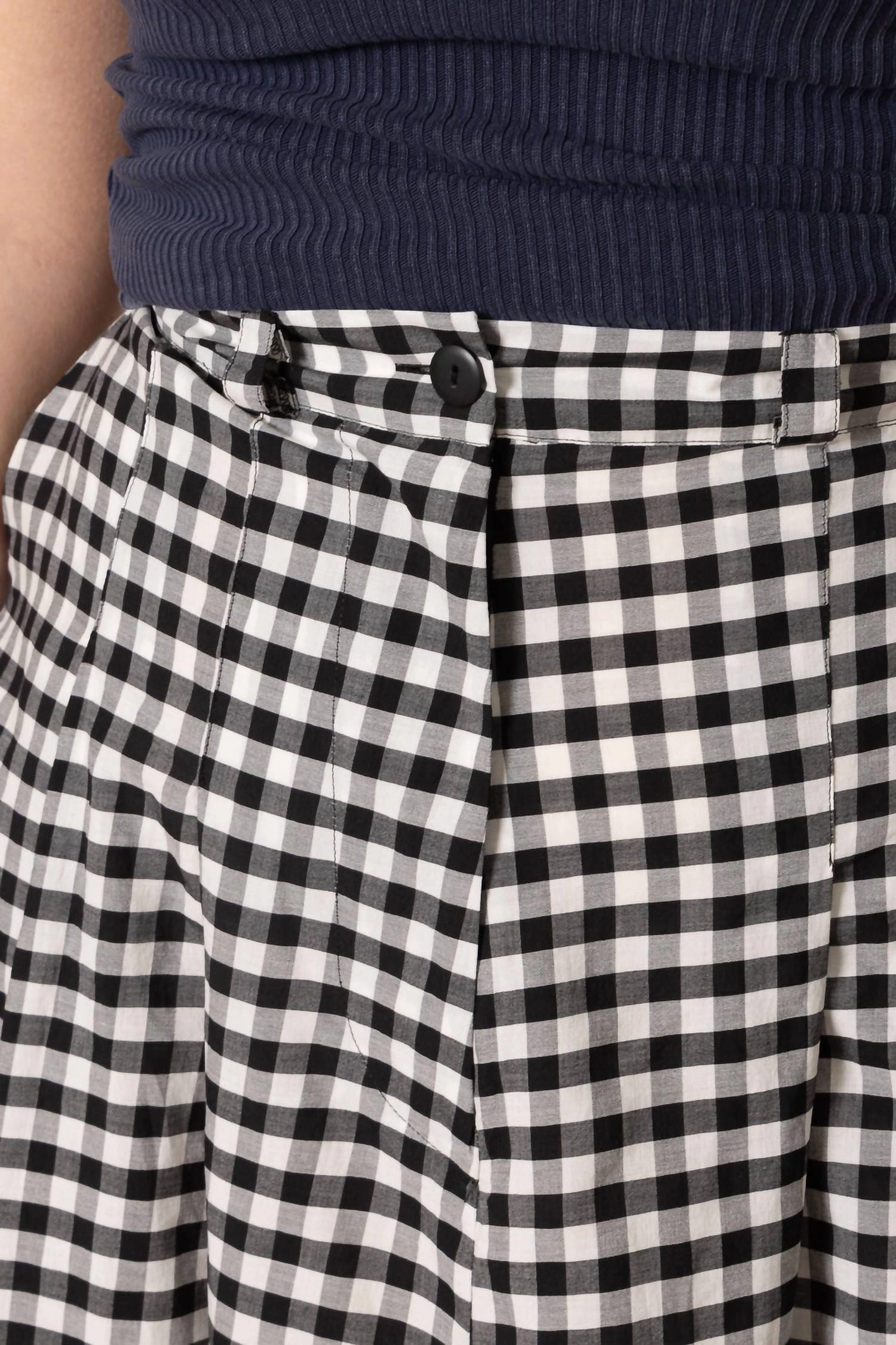 Trouser Skirt In Black/white