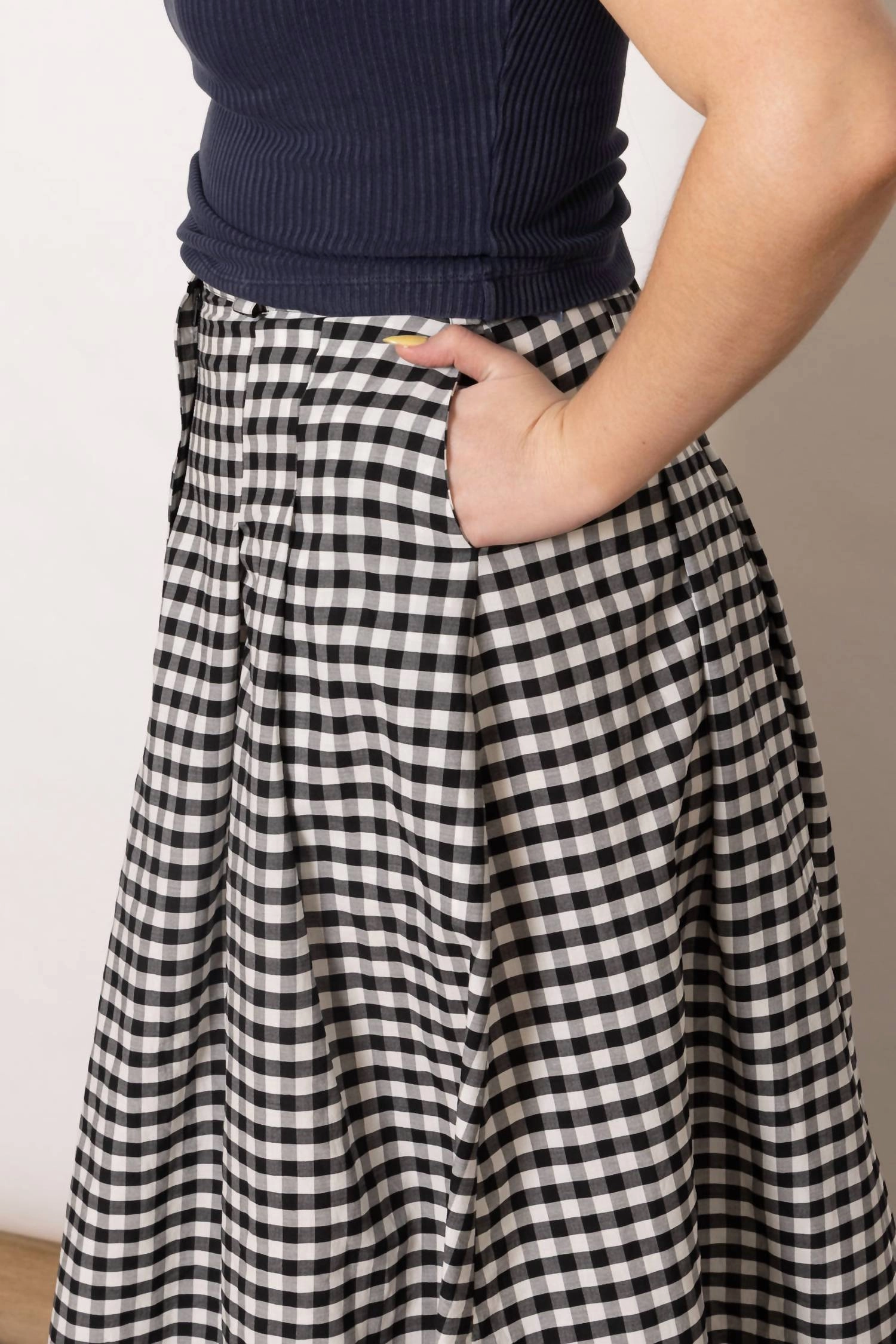 Trouser Skirt In Black/white